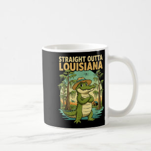 Mug Alligator de Louisiane drôle Rétro Voyage Faune Ba