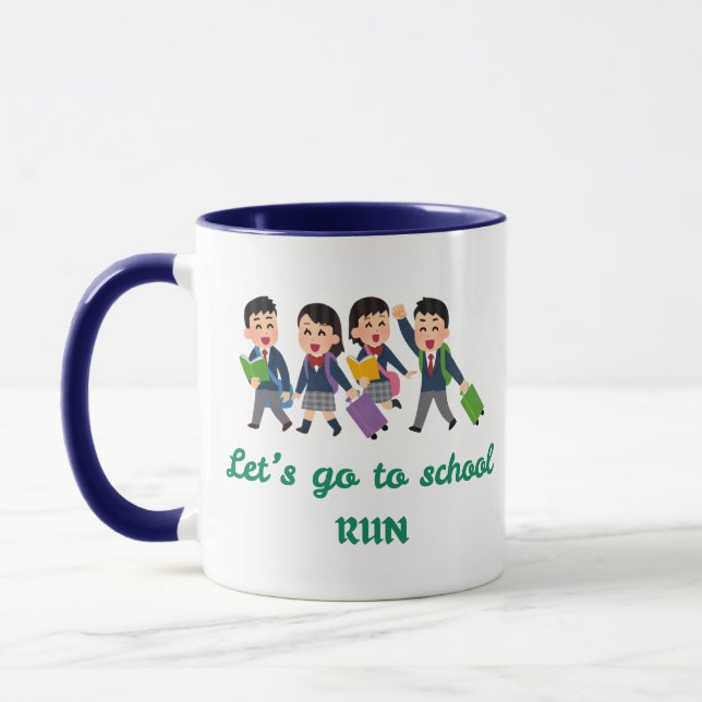 Mug Allons à l’école, courez ! Drôle de retour à l'éco (Gauche)