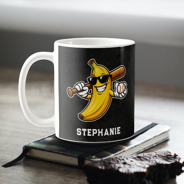 Mug Allons Bananes Baseball Rétro Banane Drôle (Créateur téléchargé)