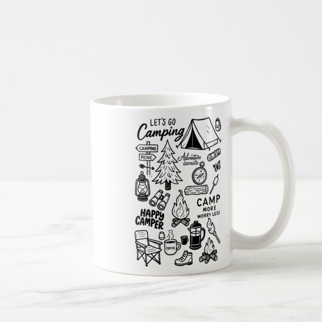 Mug Allons camper, amoureux de la nature, aventure au  (Droite)