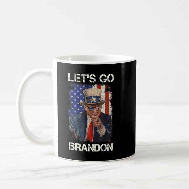 Mug Allons-y Brandon Conservateur américain Drapeau Tr (Gauche)