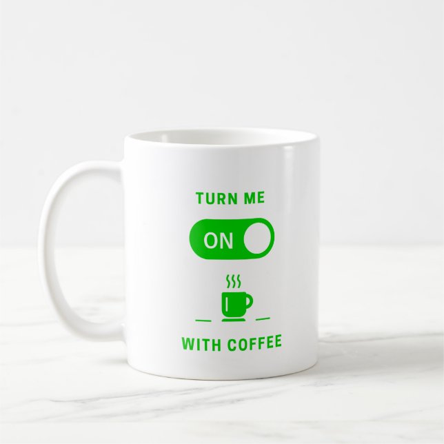 Mug Allumez-moi avec du café CAFÉ (Gauche)