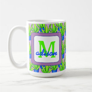 Mug Aloe Vera Motif Plante Monogrammé