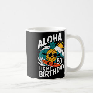 Mug Aloha 50e anniversaire Hawaï Ananas Surf Tropi
