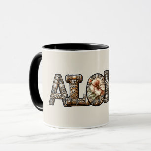 Mug Aloha Bamboo, polynésien hawaïen