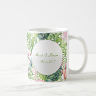 Mug Aloha Flamant rose Plage tropicale Mariage