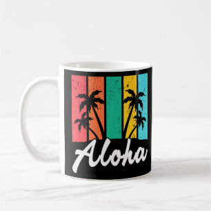 Mug Aloha Hawaiian Hawaii Island Palm Beach Surf board