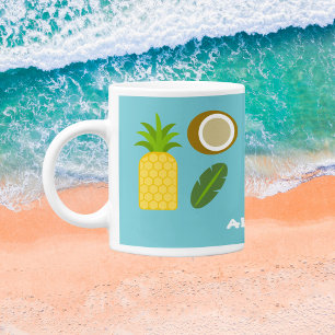 Mug Aloha Nui Loa Hawaiian Ananas et noix de coco