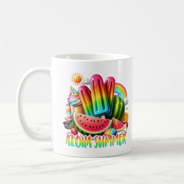 Mug Aloha Tropical Été, Paradis Été Tee (Gauche)