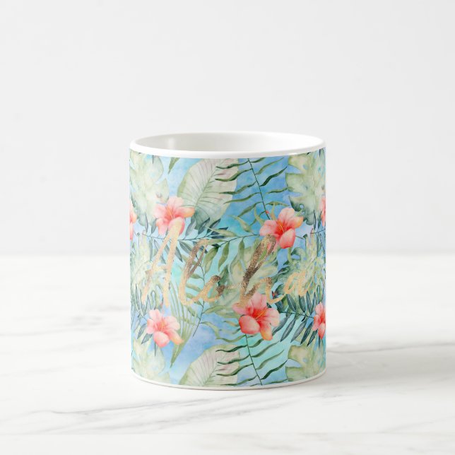 Mug Aloha tropical Hibiscus Floral (Centre)