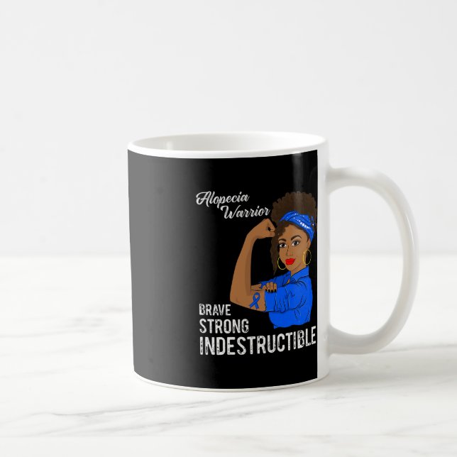 Mug Alopecia Guerrier Indestructible Survivant Sensibi (Droite)