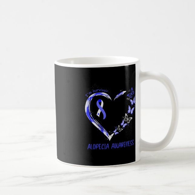 Mug Alopecia Sensibilisation Je suis Survivor Heart Ri (Droite)