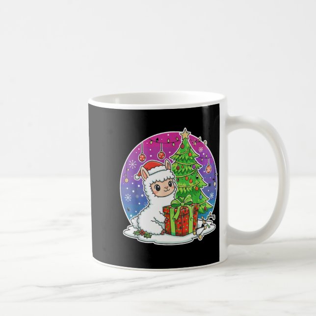Mug Alpaca Santa Hat Xmas Alpaca Lover Adults Boy Girl (Droite)