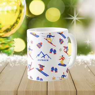 Mug Alpbach Autriche Ski Snowboard Motif