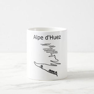 Mug Alpe d Huez en France à vélo pour hommes et femmes