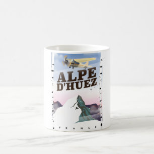 Mug Alpe d'Huez, poster de voyage ski en France
