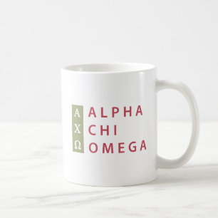 Mug Alpha Chi Omega Logo Empilé