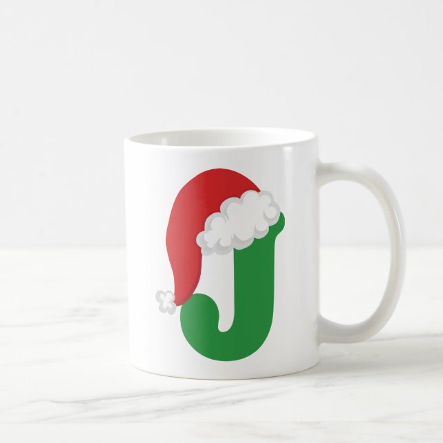 Mug Alphabet de la lettre J de Noël (Droite)