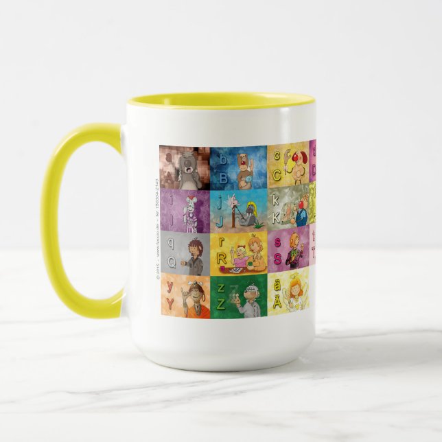 Mug Alphabet du doigt allemand (Gauche)