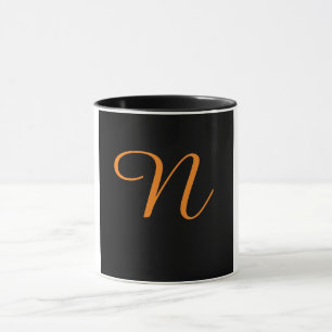 MUG ALPHABET INITIAL N MONOGRAM