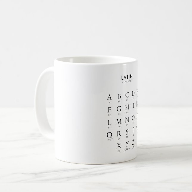 Mug Alphabet latin (Devant gauche)