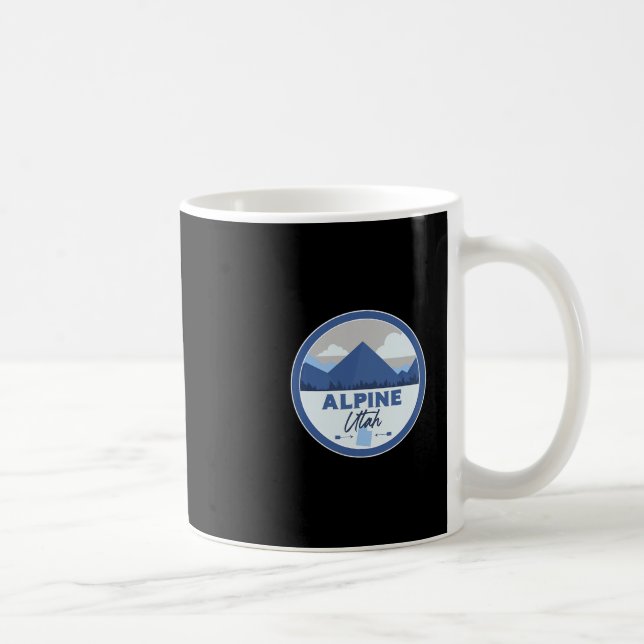 Mug Alpine Utah Ut Mountains Badge Hiking Souvenir  (Droite)