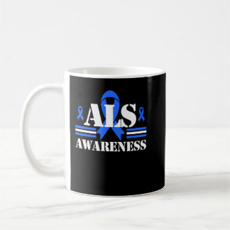 Mug ALS Aware Patient Support Venin Blue Ribbon Rec
