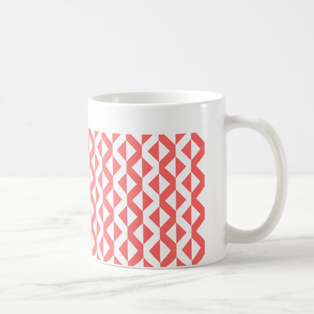 Mug Alternate ZigZags - rose et blanc tropicaux (Droite)