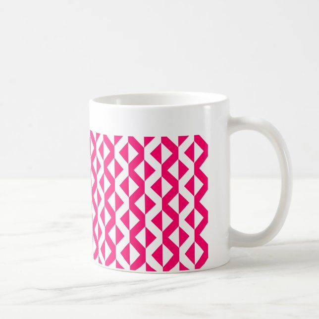 Mug Alternate ZigZags - Rouge néon et blanc (Droite)