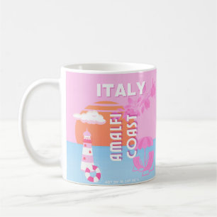 Mug Amalfi Coast Travel Art, Preppy Travel, Rose