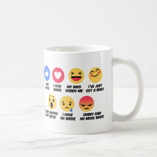 Mug Amants d'oiseau de réaction de Facebook