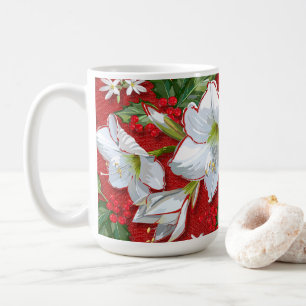 Mug Amaryllis & Holly Red Christmas