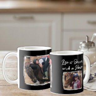 Mug Amateur de chevaux 2 photo blanc noir