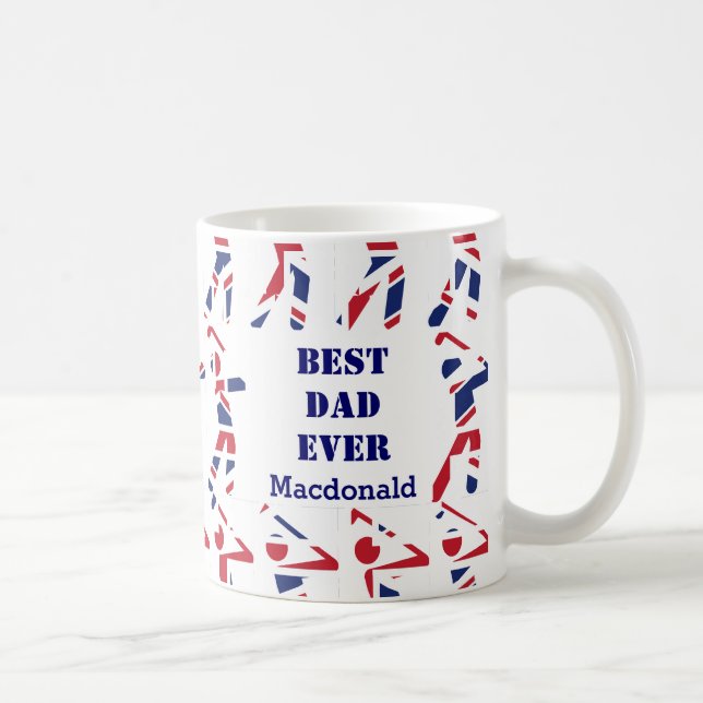 Mug AMATEUR DE GOLF Meilleur papa jamais personnalisé  (Droite)