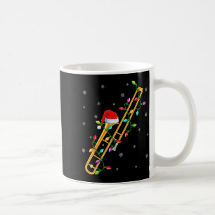 Mug Amateur de musique de trombone Noël lumières Santa
