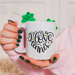 Mug Amateur de Tennis J'Aime le Tennis Cœur