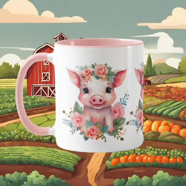 Mug Amateurs de cochons de la campagne mignonne (Créateur téléchargé)