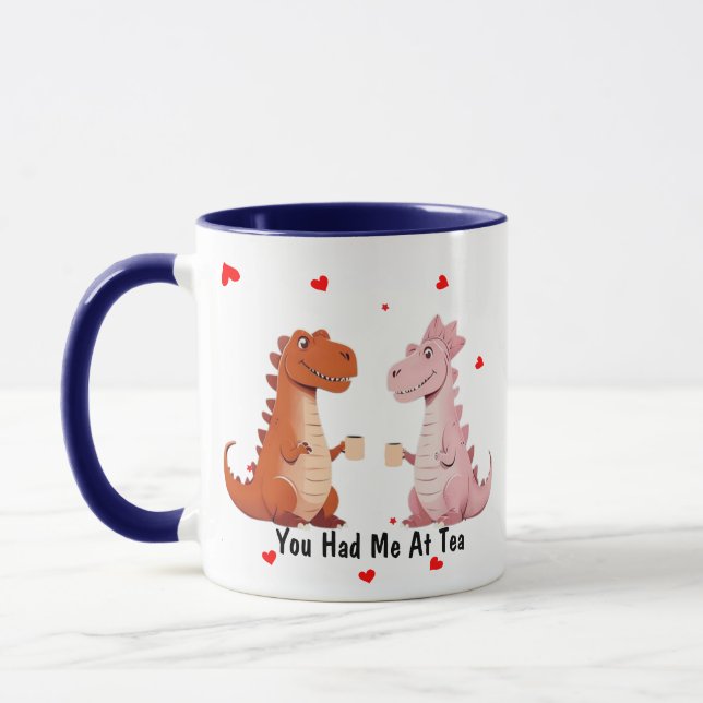 Mug Amateurs de dinosaures Saint Valentin Candy Mug, P (Gauche)