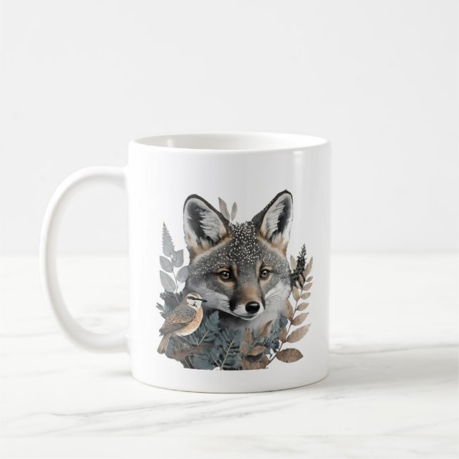 Mug Amateurs de faune Oiseau et cochon de renard (Gauche)