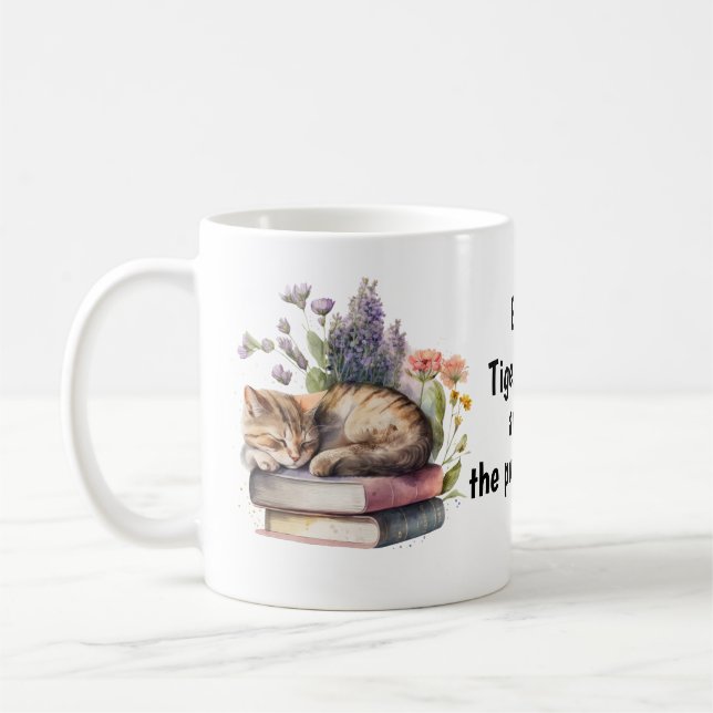 Mug Amateurs de livres personnalisés, amoureux des cha (Gauche)