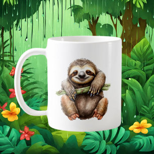 Mug Amateurs de paresse mignonne ajouter monogramme