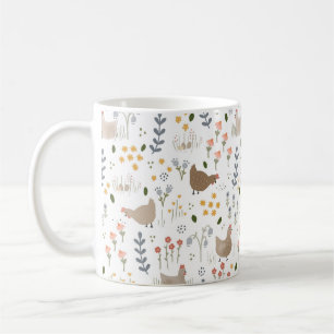 Mug Amateurs de poulet Farmgirl Floral Cadeau Maman