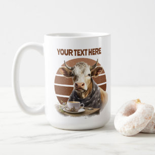 Mug Amateurs de vache mignonne ajouter du texte