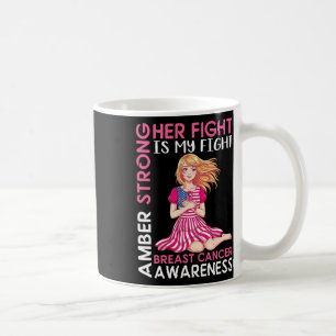 Mug Amber Forte Conscience du cancer du sein Sa lutte