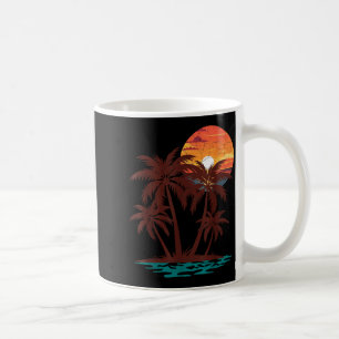 Mug Ambiance Rétro 70s 80s Plage Coucher de Soleil Pal