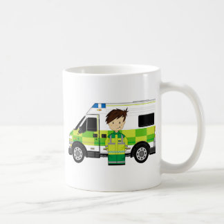 Mug Ambulance mignonne de bande dessinée et EMT