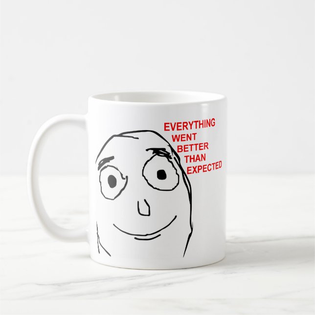 Mug Améliorez que le visage prévu Meme de rage (Gauche)