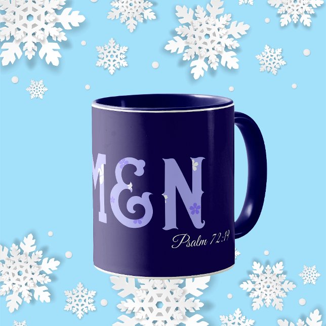 Mug Amen Bible Verse Modern Typography Personalized (Amen Bible Verse Modern Typography Custom Mug, perfect Christmas gift for family, Christian friends)