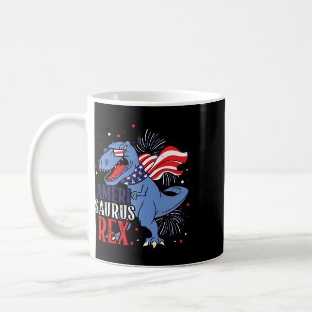 Mug Améri Saurus Rex 4 juillet Dinosaure Indépendance (Gauche)