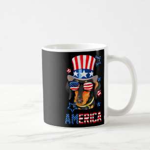 Mug America Dog Doxie 4 juillet Tee